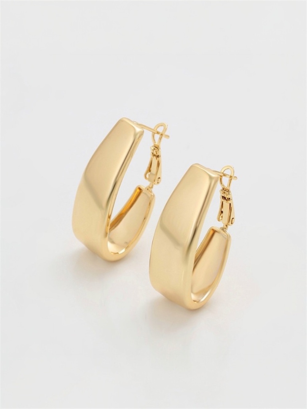 Hoop Huggie Earrings 14k Gold Plated Luxury Jewelry